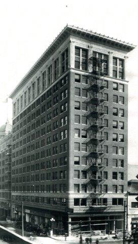 Historic photo of the Commercial Exchange Building.